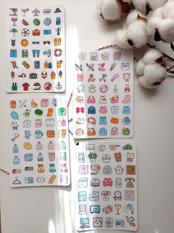 Mini Boy Ajanda Planner Etiket Sticker Set - Resim 2