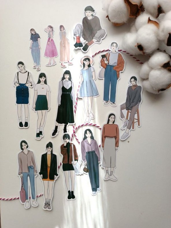 Girls Kız Büyüklü Küçüklü Sticker Set ürün görseli 1