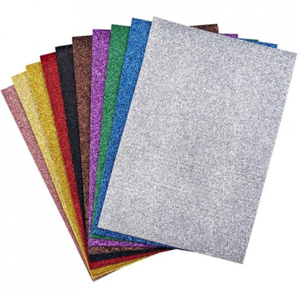 Simli Eva 20x30 cm Karışık 10 Renk a4 boy ürün görseli 1