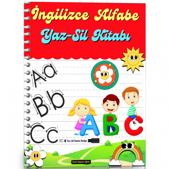 İngilizce Alfabe Öğreten YAZ-SİL Kitabı ürün görseli 1