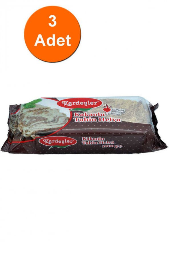 Kardeşler Kakaolu Tahin Helva 1 KG x 3 Adet ürün görseli 1