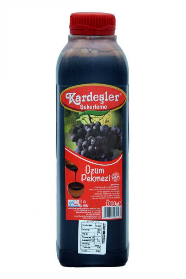 Kardeşler Üzüm Pekmezi (%100 Üzüm) Bidon 1000 G ürün görseli 1
