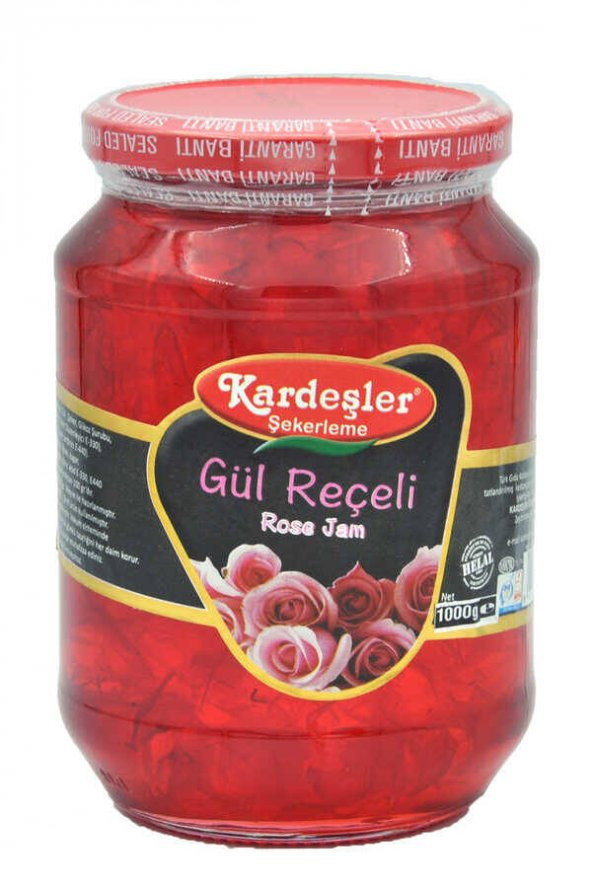 Kardeşler Gül Reçeli Cam Kavanoz 1000 G ürün görseli 1
