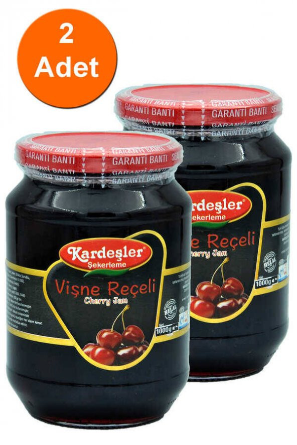 Kardeşler Vişne Reçeli Cam Kavanoz 1000 G x 2 Adet ürün görseli 1