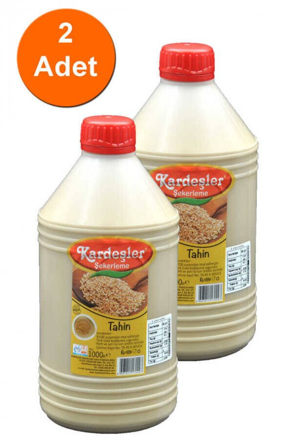 Kardeşler Tahin (%100 Susamdan) Bidon 980 G x 2 Adet ürün görseli 1
