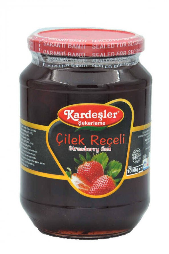 Kardeşler Çilek Reçeli Cam Kavanoz 1000 G ürün görseli 1