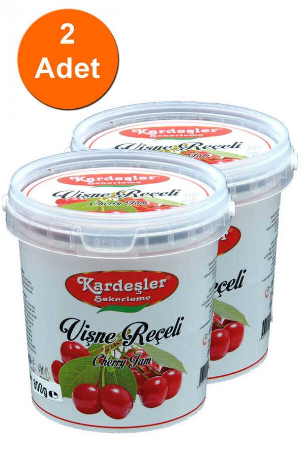 Kardeşler Vişne Reçeli Kova 800 G x 2 Adet ürün görseli 1