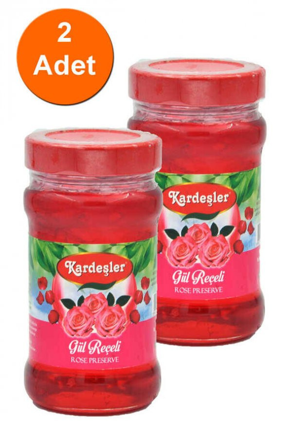 Kardeşler Gül Reçeli Cam Kavanoz 380 G x 2 Adet ürün görseli 1