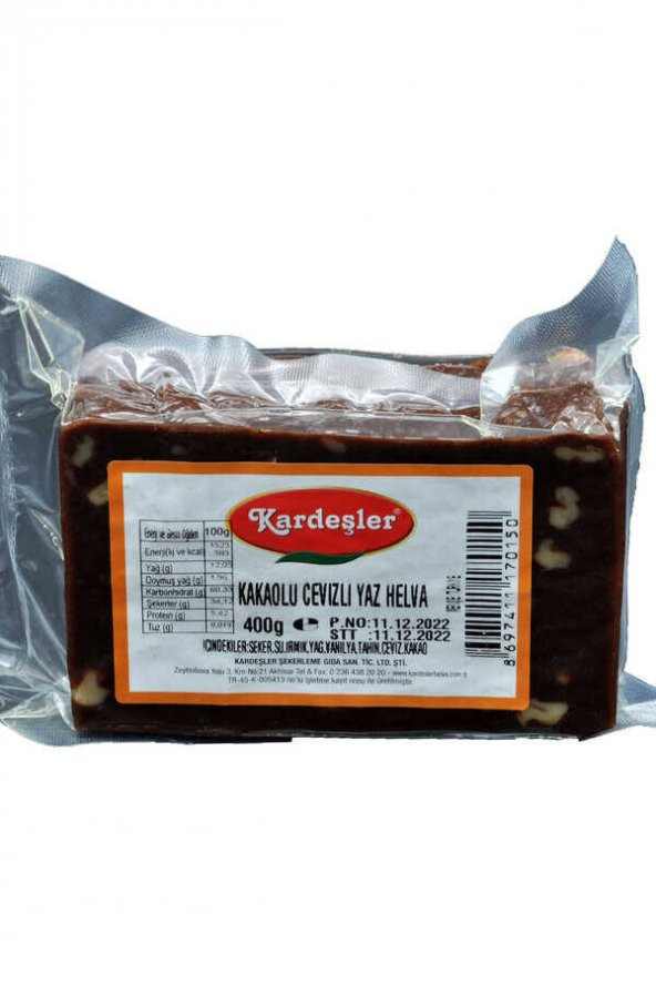 Kardeşler Cevizli Kakaolu Yaz Helvası 400 G ürün görseli 1