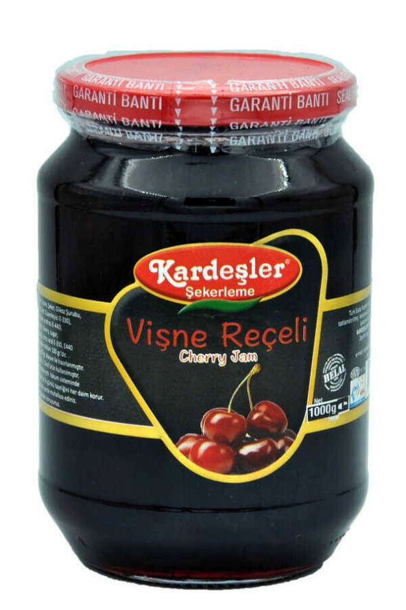Kardeşler Vişne Reçeli Cam Kavanoz 1000 G ürün görseli 1
