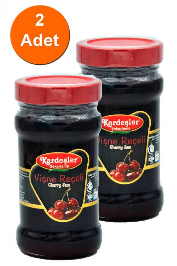 Kardeşler Vişne Reçeli Cam Kavanoz 380 G x 2 Adet ürün görseli 1