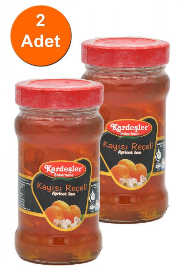 Kardeşler Kayısı Reçeli Cam Kavanoz 380 G x 2 Adet ürün görseli 1
