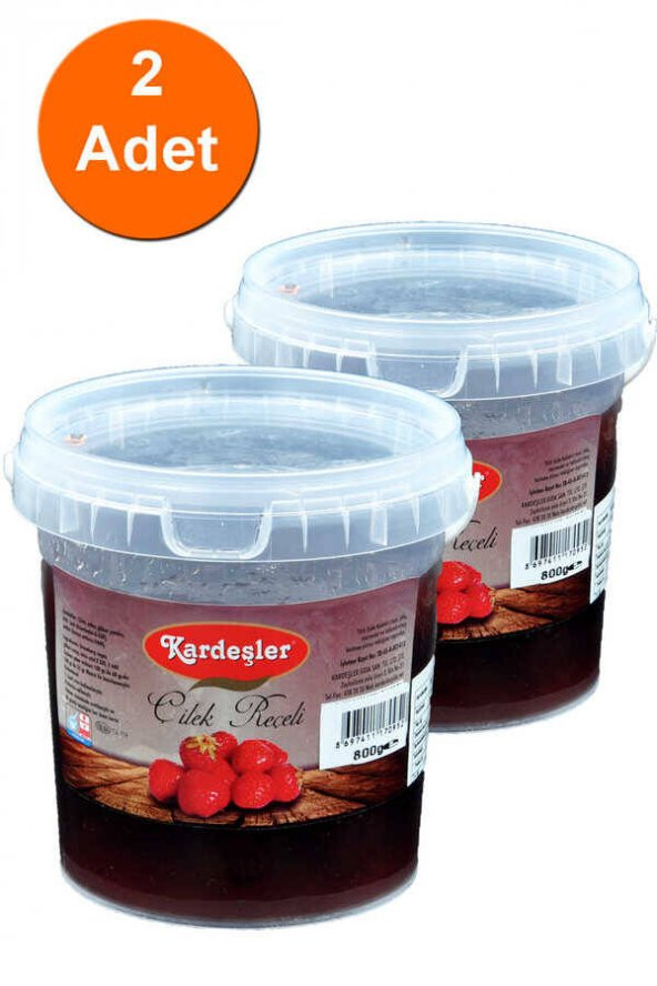Kardeşler Çilek Reçeli Kova 800 G x 2 Adet ürün görseli 1