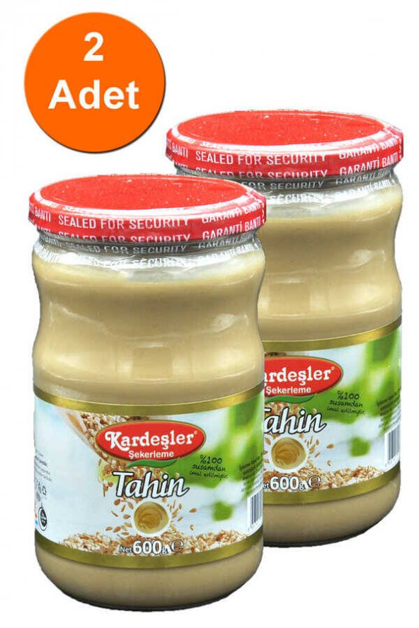 Kardeşler Tahin (%100 Susamdan) Cam Kavanoz 600 G x 2 Adet ürün görseli 1