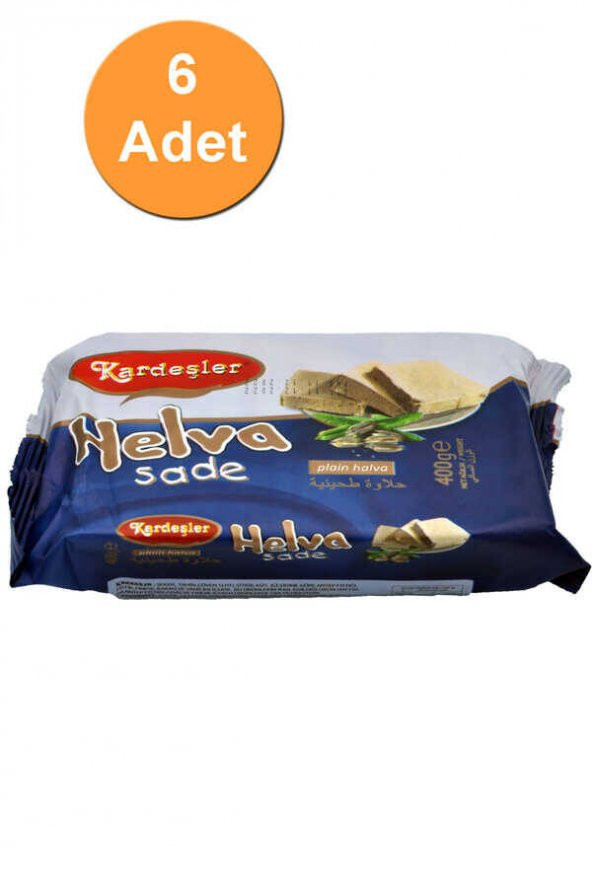 Kardeşler Sade Tahin Helva 400 G x 6 Adet ürün görseli 1