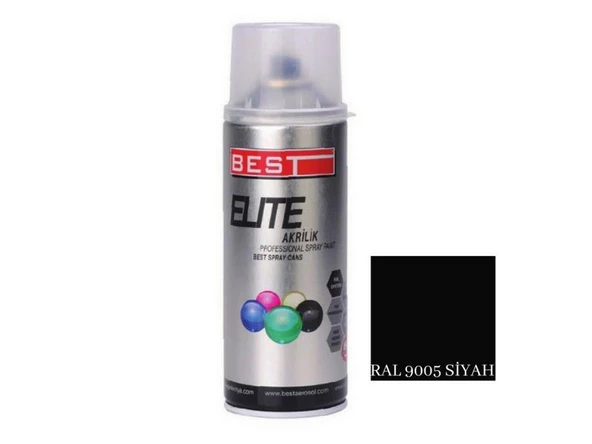 Best Elite Siyah Ral 9005 Sprey Boya 400 ml ürün görseli 1
