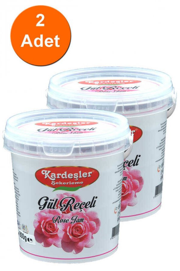 Kardeşler Gül Reçeli Kova 800 G x 2 Adet ürün görseli 1