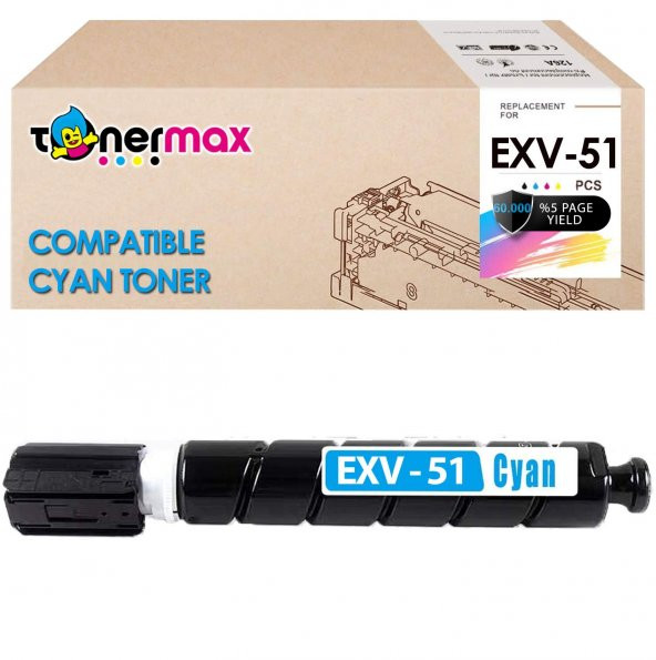 Canon C-EXV-51 Muadil Toner - Mavi / IR-C5535 / IR-C5540 / IR-C5550 / IR-C5560 / IR-C5750 ürün görseli 1