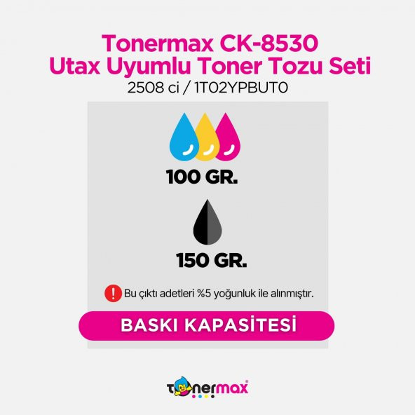 Utax CK-8530 Toner Tozu Set /  2508 ci - Resim 3