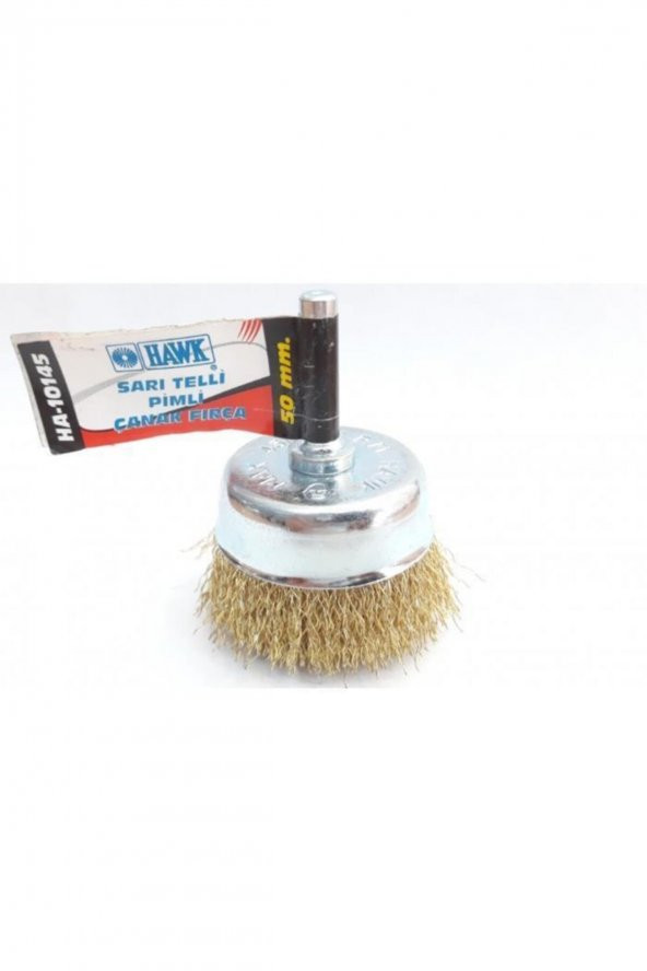 Ha10145 Pimli Sarı Tel Çanak Fırça 50 Mm ürün görseli 1