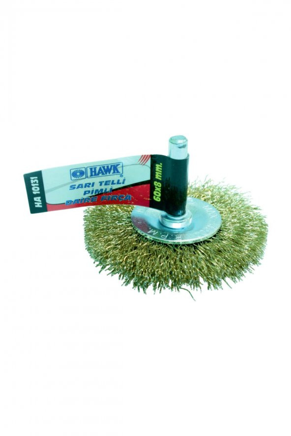 Ha10129 Pimli Sarı Tel Daire Fırça 50X6 Mm 2 ADET ürün görseli 1