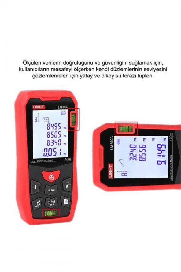 Uni-t Lm100a Lazer Metre Mesafe Ölçer 100 Metre ürün görseli 1