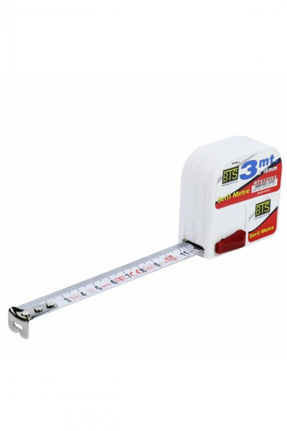 12353 Şerit Metre Beyaz Stoplu 3 M X 16 Mm ürün görseli 1