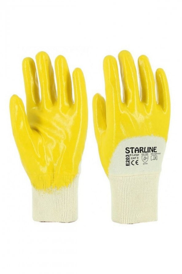 Starlıne E-202 Nitril Eldiven Sarı Xl-10 Beden ( 1 Paket:12 Çift ) ürün görseli 1