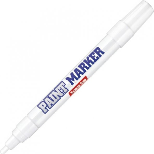 Paint Marker Silinmez Yazı Lastik Metal Kalemi Beyaz ürün görseli 1