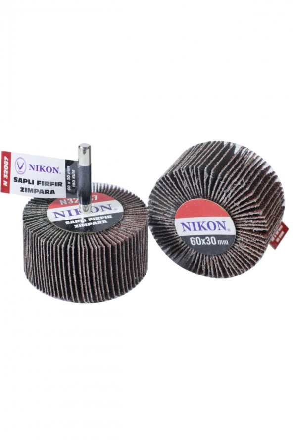 100 Kum Saplı Mob Fırfır Zımpara Mop  Zımpara 60 X 30 Mm 2 adetli ürün görseli 1
