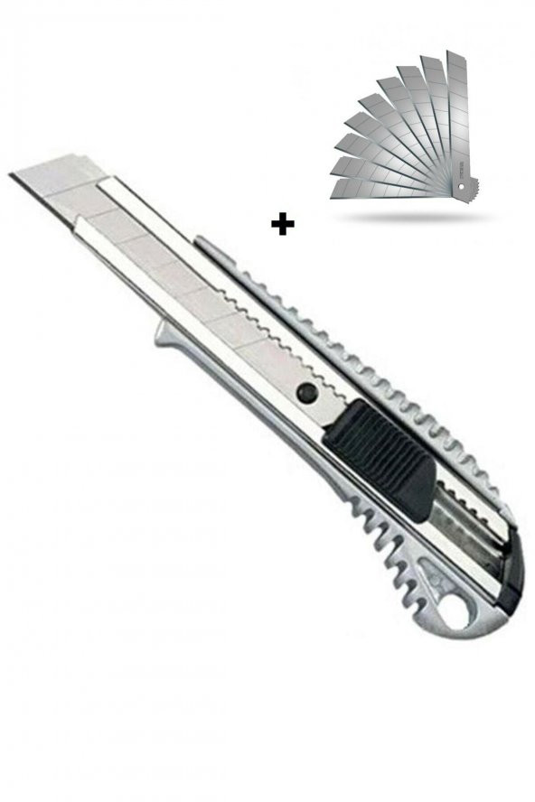 Falçata Metal Maket Bıçak büyük boy + 10 adet yedek uçlu ürün görseli 1