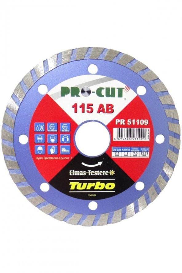 51109 Ab (TURBO) Serisi Elmas Testere 115 Mm ürün görseli 1