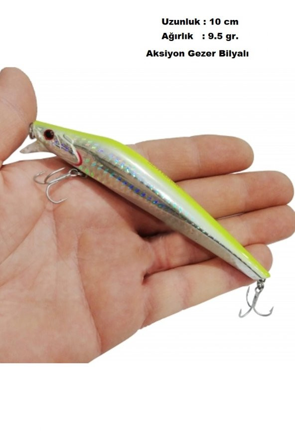 Turna Levrek  Lüfer Rapala Lures Yapay Balık Yemi Jig Yem 10 cm 9 gr ürün görseli 1