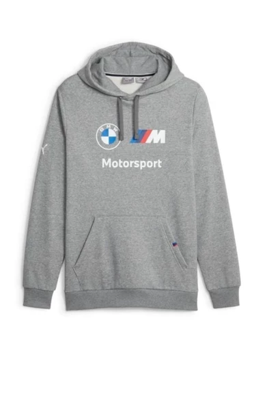 Puma BMW MMS ESS Hoodie Fleece Erkek Sweatshirt Gri S-XXL ürün görseli 1