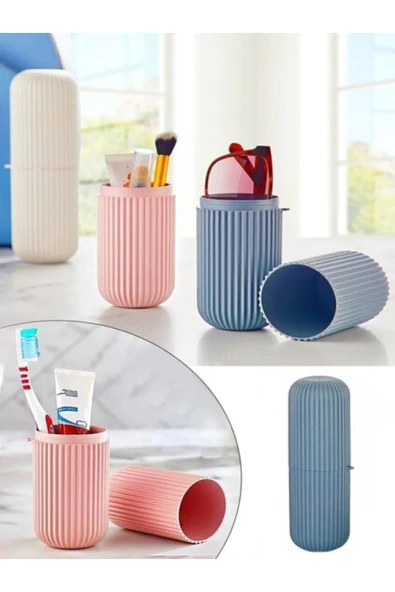 3lü Smart Saklama Kabı - Kalemlik Gözlük Makyaj Malzemesi Saklama Kabı ürün görseli 1
