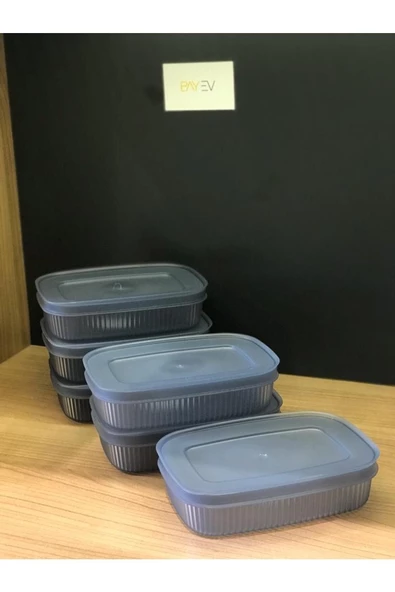 6'lı 600 Ml Kapaklı Mini Saklama Kabı -kahvaltılık- Buzdolabı Kabı 600ml Mutfak Düzenleyici ürün görseli 1