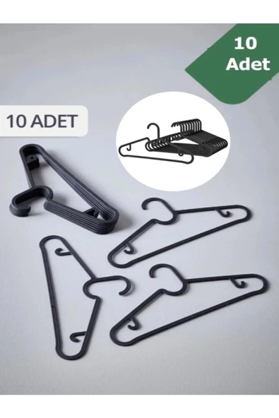 10 Adet Elbise Askısı - Gömlek Kravat Askısı Plastik Askı Ikea Model Askı Dolap Askısı ürün görseli 1