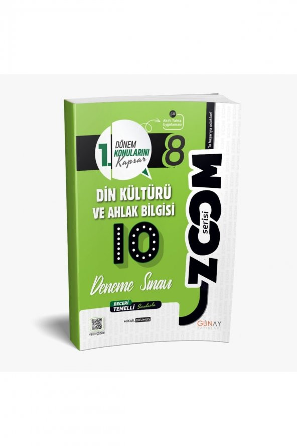 8. Sınıf Din Kültürü 1. Dönem 10lu Denemeler ürün görseli 1