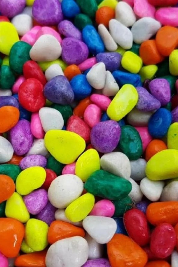 10 Kg Renkli Çakıl Taşı Teraryum Süsü Fanus Taşı Akvaryum Taşı KarışıkRenk1-2 cm çapında ürün görseli 1