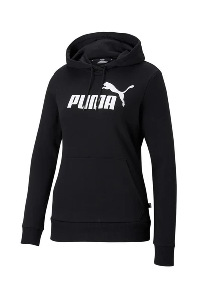 Puma ESS Logo Hoodie Kadın Sweatshirt Siyah XS-XL ürün görseli 1