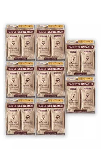 Mehmet Efendi Tek Fincalık Türk Kahvesi 6 gr x 12 Adet x 8 Paket ürün görseli 1
