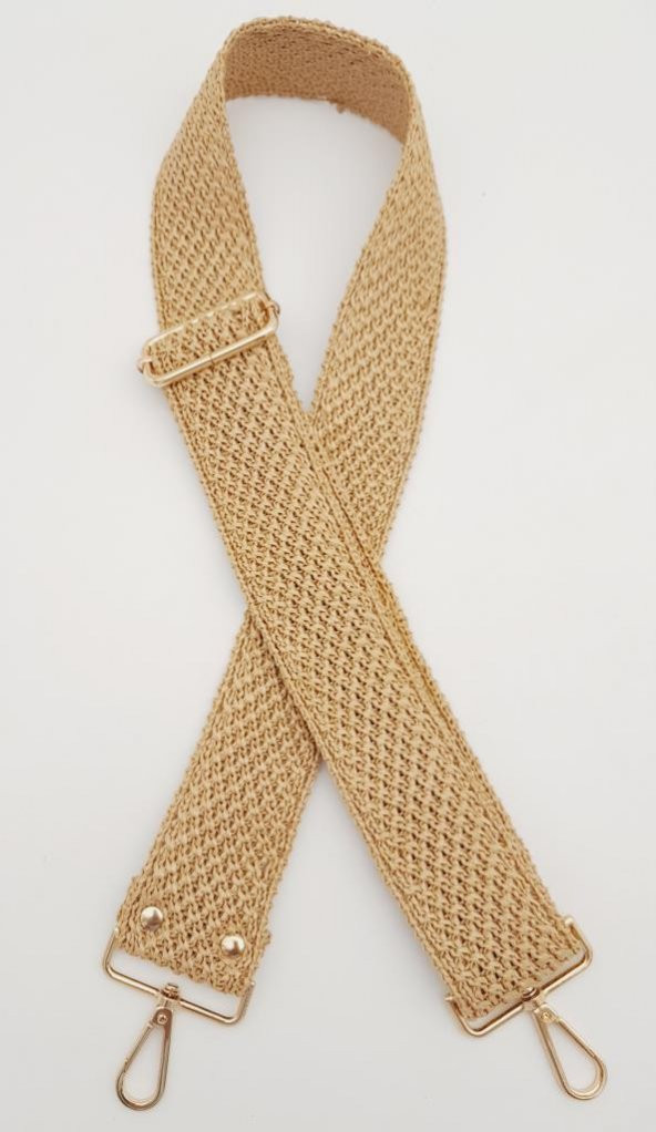 Angel Çanta Aksesuar 120x5 cm Hasır Model Kolon Çanta Sapı Light Gold Metalli ürün görseli 1