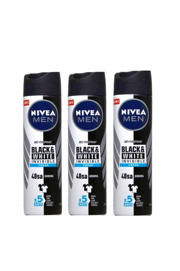 Nivea Deo Men 150ml-ınvısıble Fresh X 3 Adet ürün görseli 1