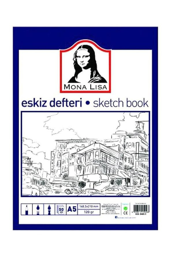 Eskiz Defteri A-5 Dokulu Kağıt Kara Kalem Çalışma Defteri 50 Yaprak 120 gr 14,8x21 cm 1 Adet Südor ürün görseli 1