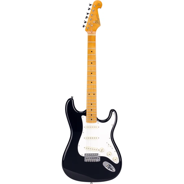 SX SST57+ Stratocaster Black Elektro Gitar (KILIF+ASKI+JAK+PENA) ürün görseli 1