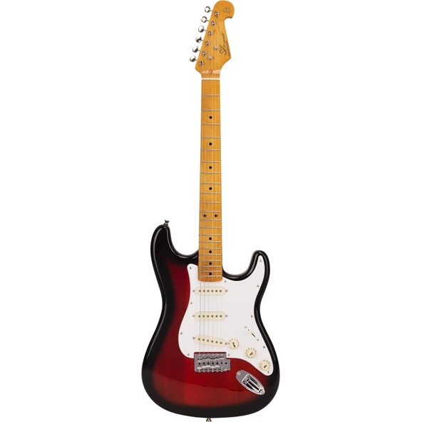 SX SST57+ 2TS Stratocaster Elektro Gitar (KILIF+ASKI+JAK+PENA) ürün görseli 1