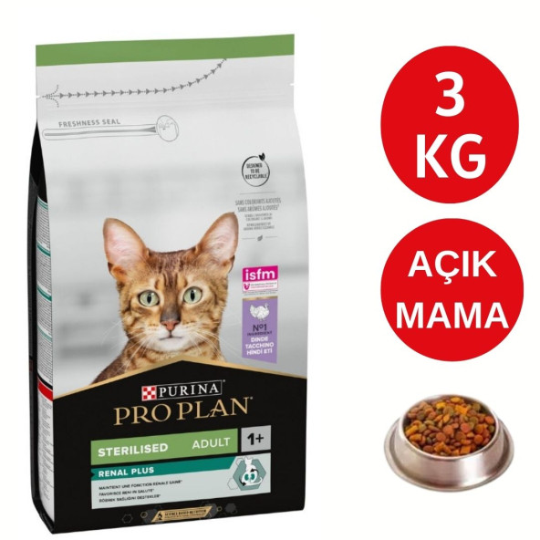 Pro Plan Sterilised Hindili Kısırlaştırılmış Kedi Maması 3 Kg Açık Mama ürün görseli 1