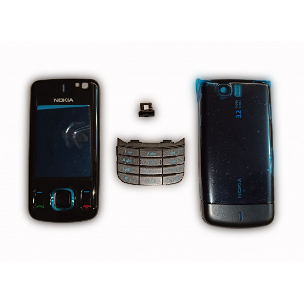 Nokia 6600s Kasa Kapak Tuş Takımı 6600s Uyumlu Siyah Renk Orta Kasa Ön Kapak Arka Kapak Tuş Takımı ürün görseli 1