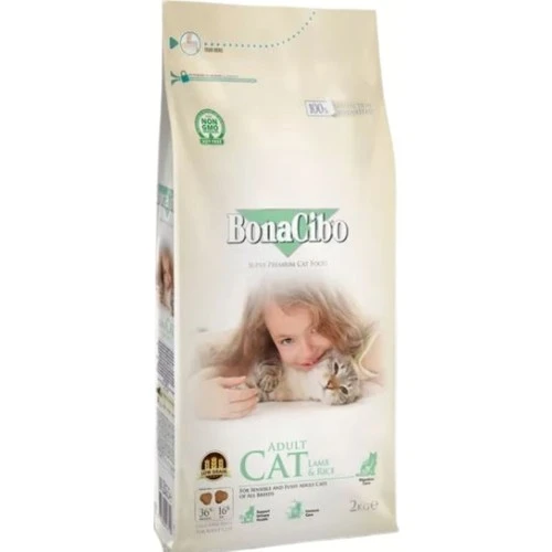 Bonacibo Adult Cat Lamb Rice Kuzulu Kedi Maması 2 kg ürün görseli 1