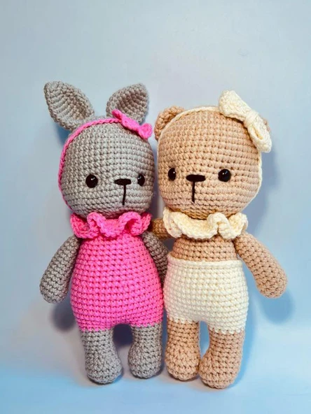 Mami ile Mimi Amigurumi Organik Oyuncak ürün görseli 1